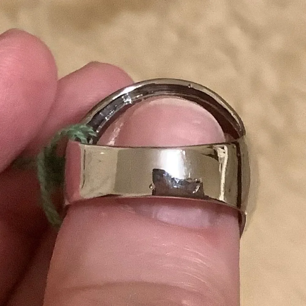 𝅺STERLING SILVER 925 TURMALINE/CITRINE/PERIDOT WOMAN RING SIZE US 8​​